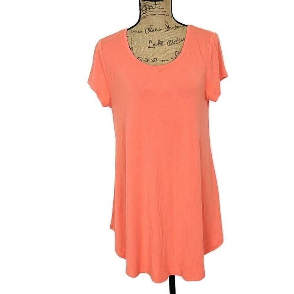 Matilda Jane Womens sz M Top Orange Short Sleeve Scoop Neck T Shirt